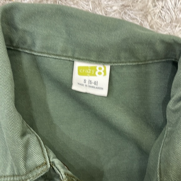 Girls Crazy 8 Army Green Jacket - Size 5 Small - Picture 2 of 2